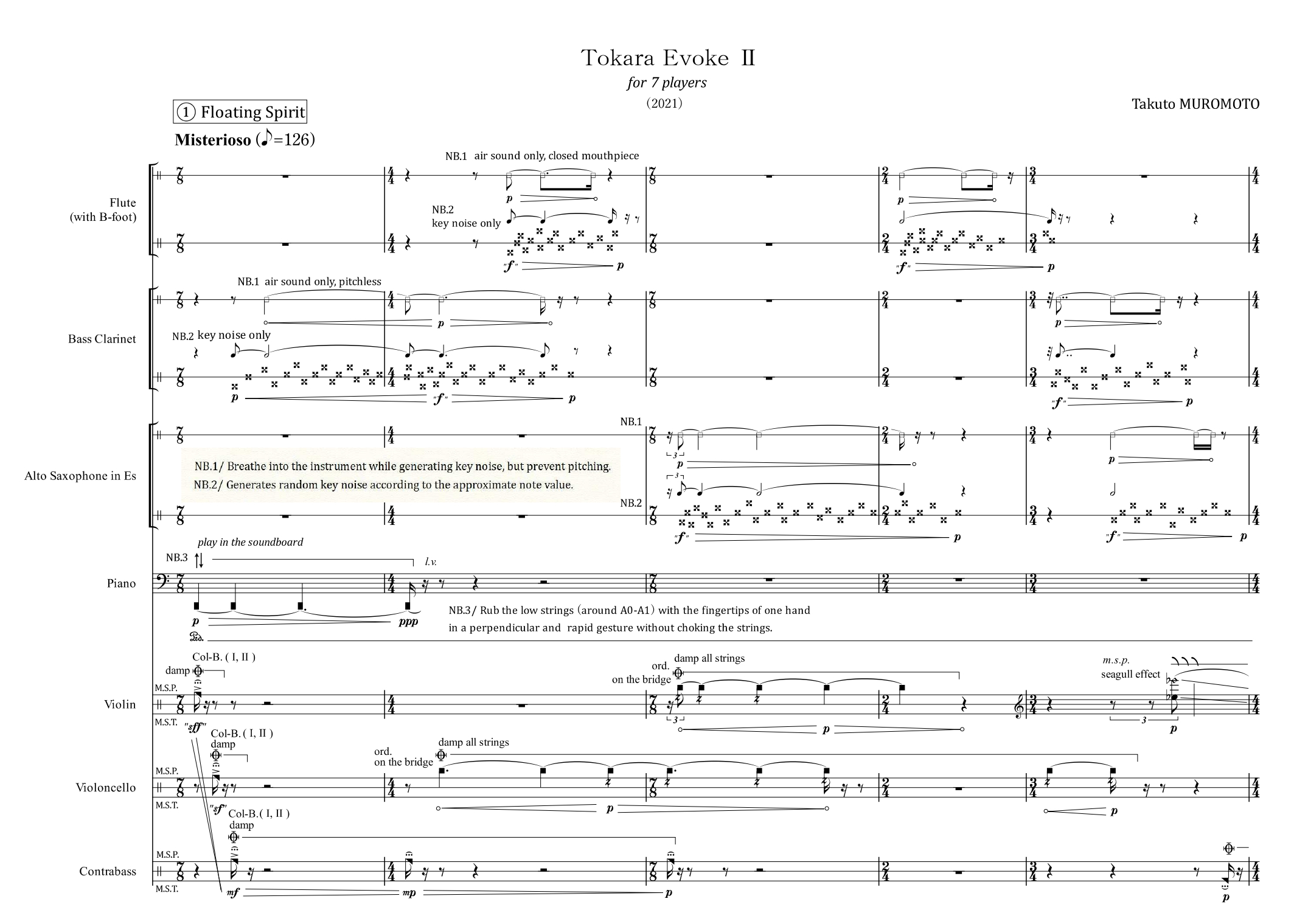 《Tokara Evoke Ⅱ》for 7 players(2021)